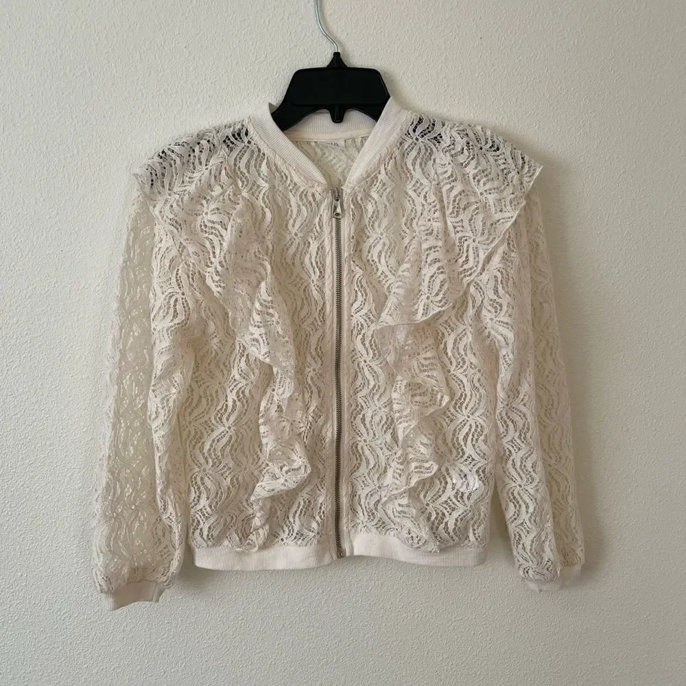 Zara Girl’s Lace Ruffles Top sz 11-12